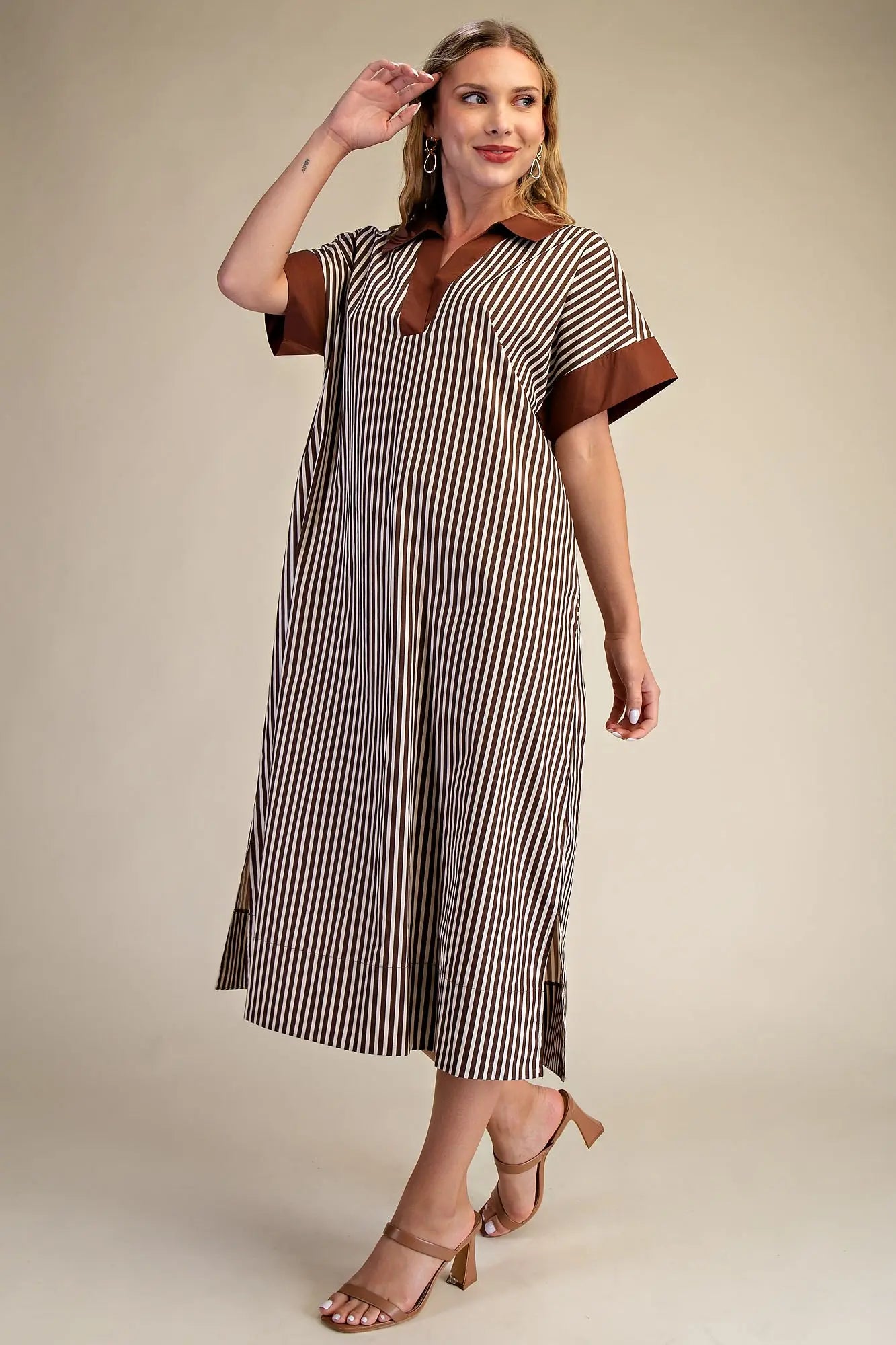 The Lyles Dress Brown