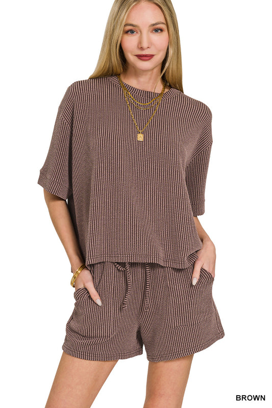 The Brynlee Short Set Brown