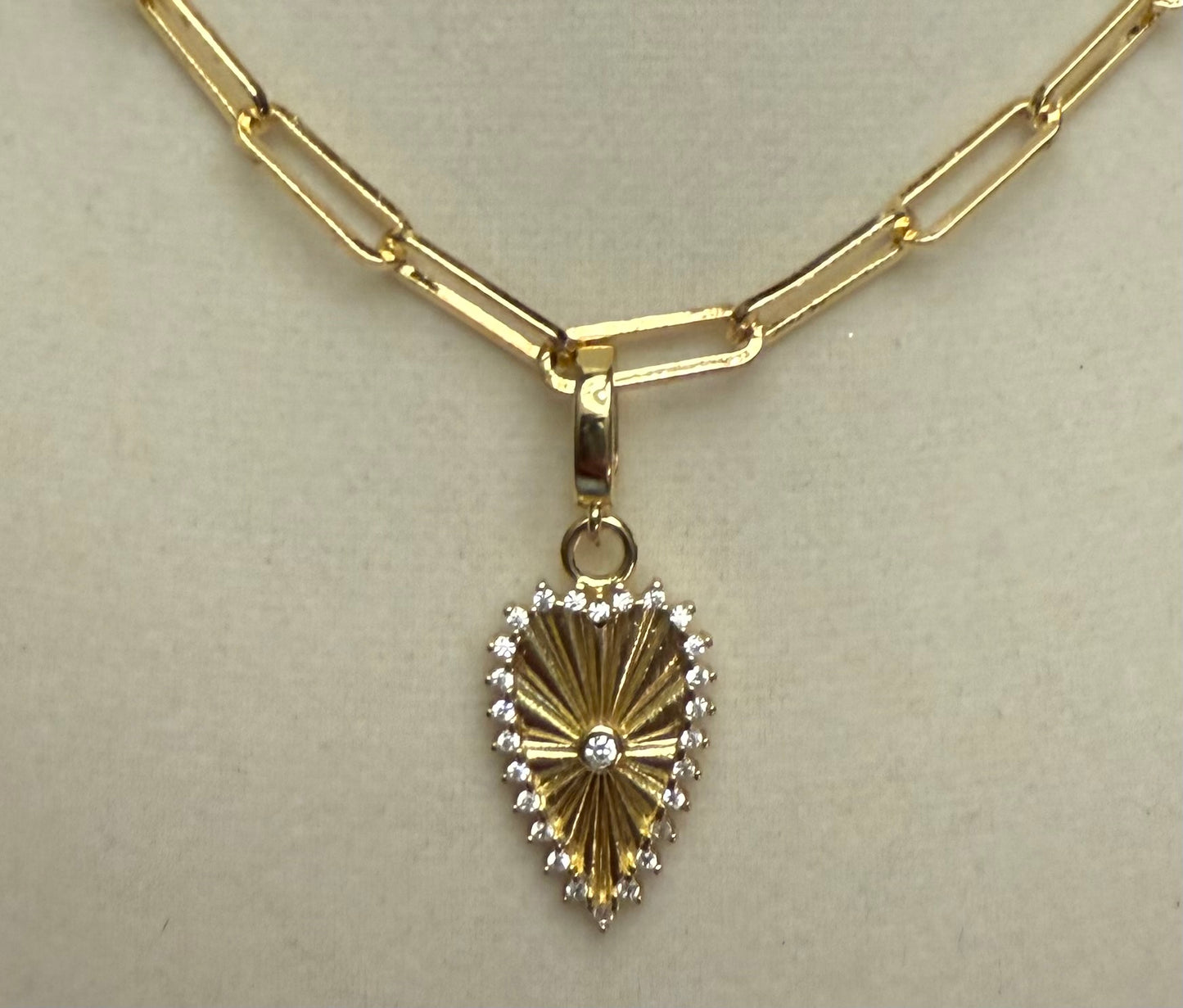 Heart Charm with Stones