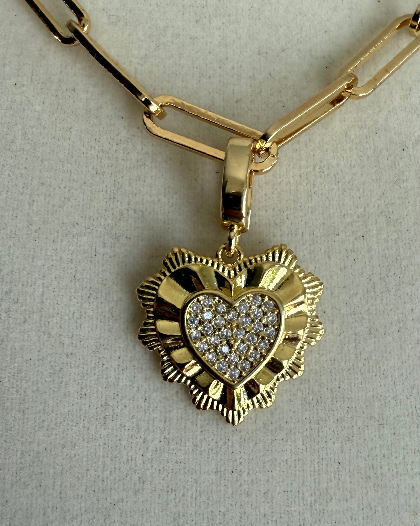 Heart Charm with Stones