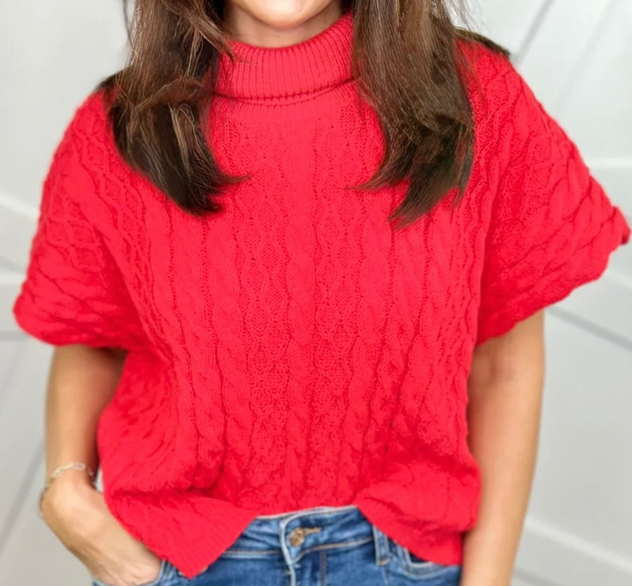 The Luna Sweater Red