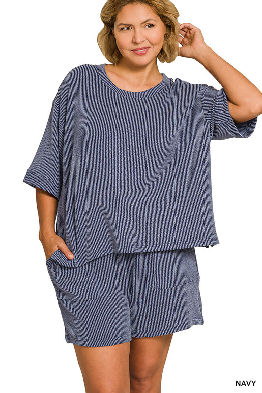The Brynlee Short Set Navy Plus