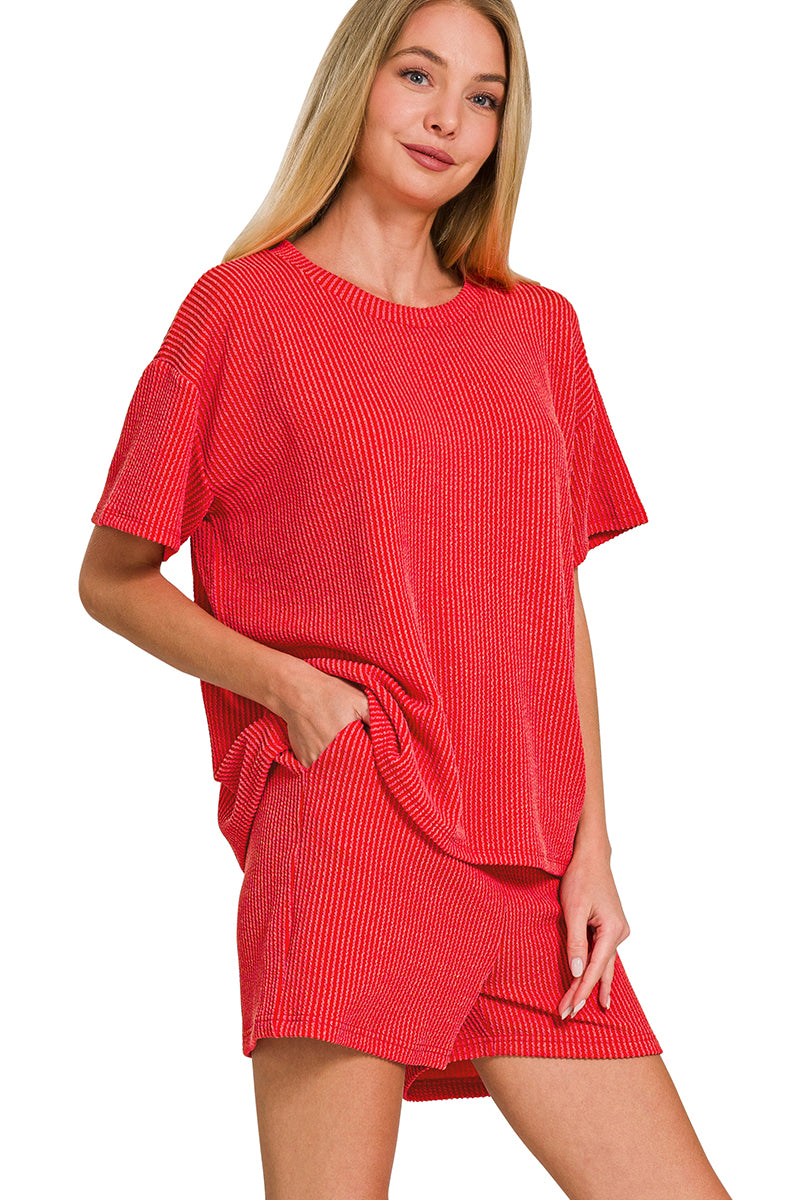 The Thea Short Set Ruby