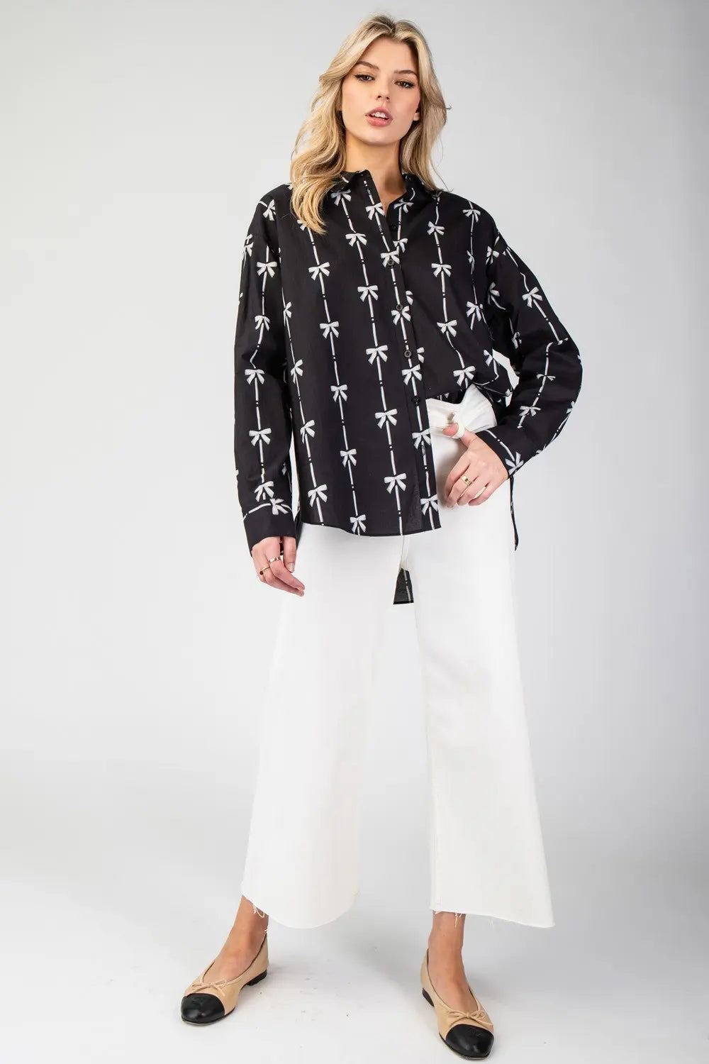 The Ribbon Top Black