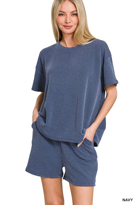 The Thea Short Set Classic Blue