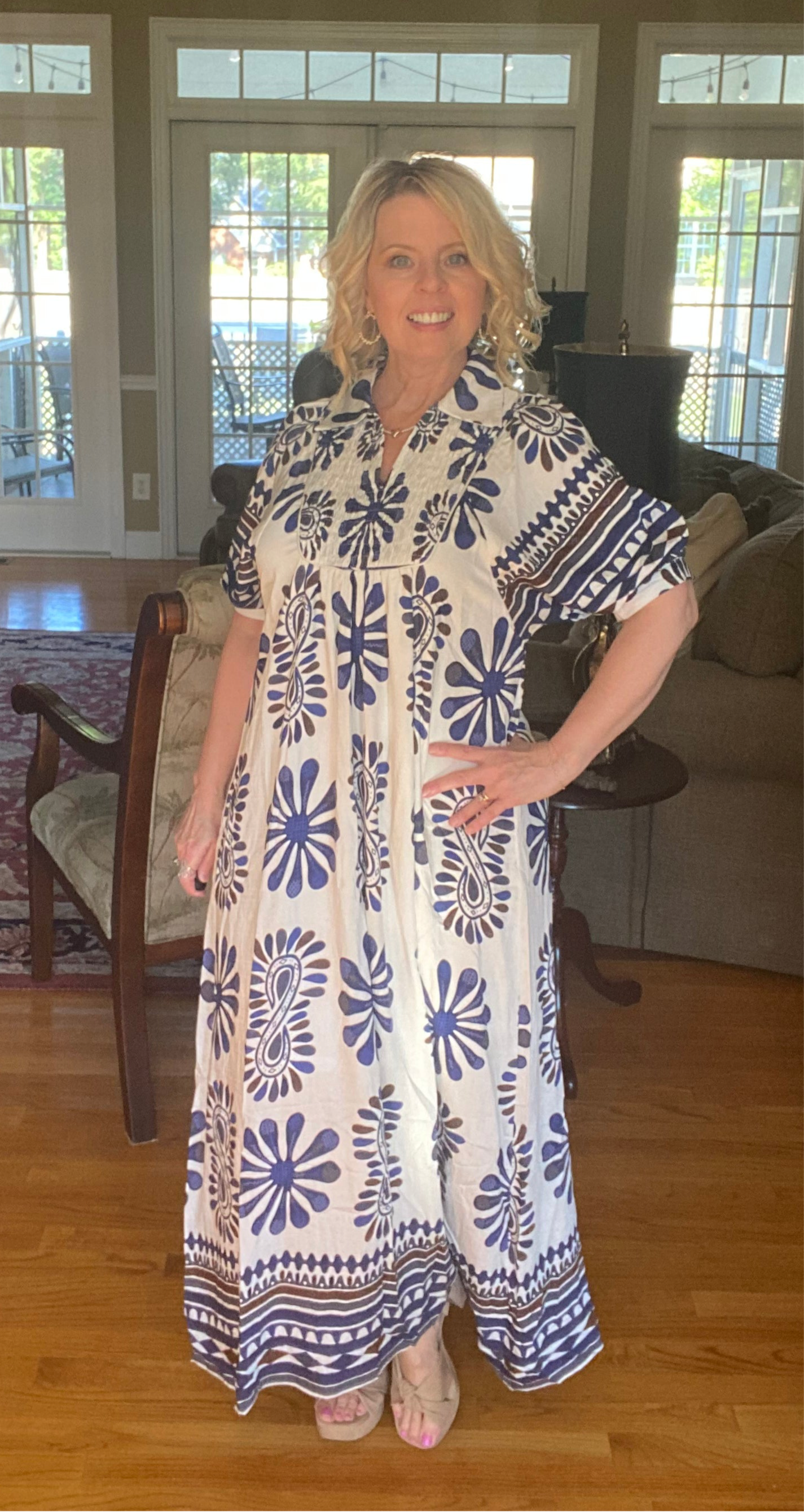 The Kaleisha Dress Navy Mix