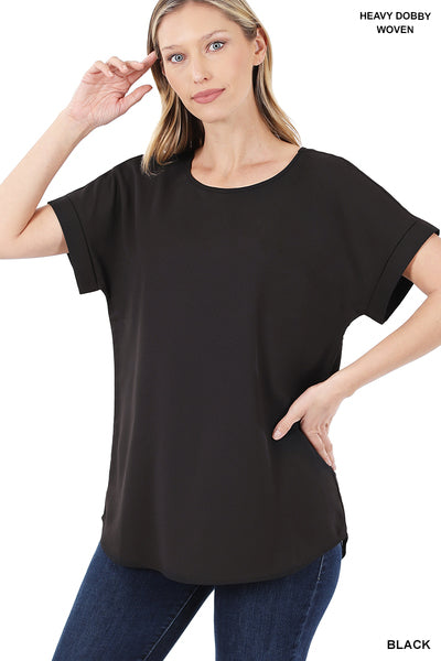 Boat Neck Top Black