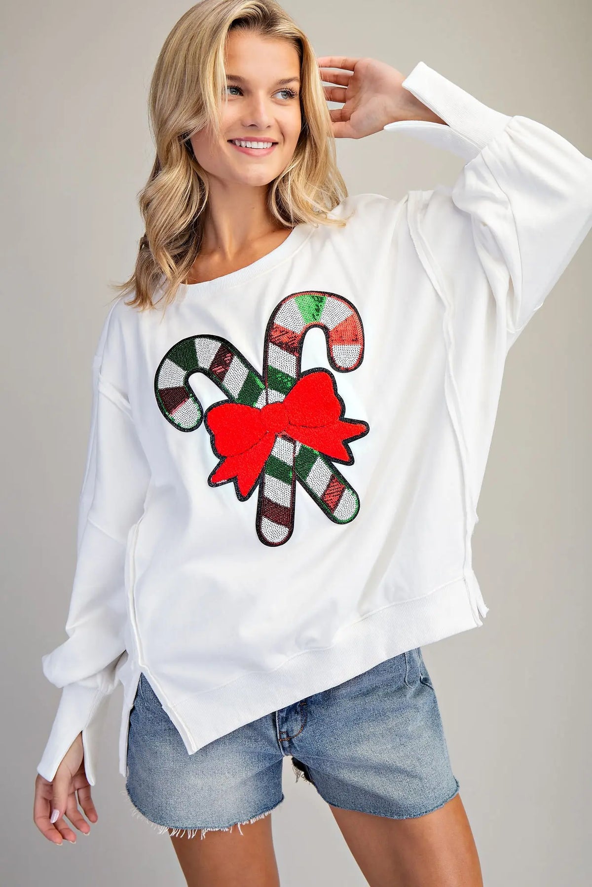 The Candy Cane Sequin Sweatshirt
