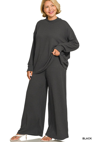 Thea Pant Set Plus Black