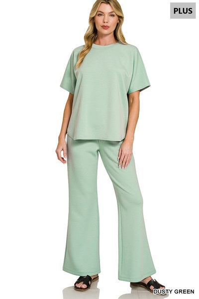 The Taylor Pant Set Dusty Green Plus