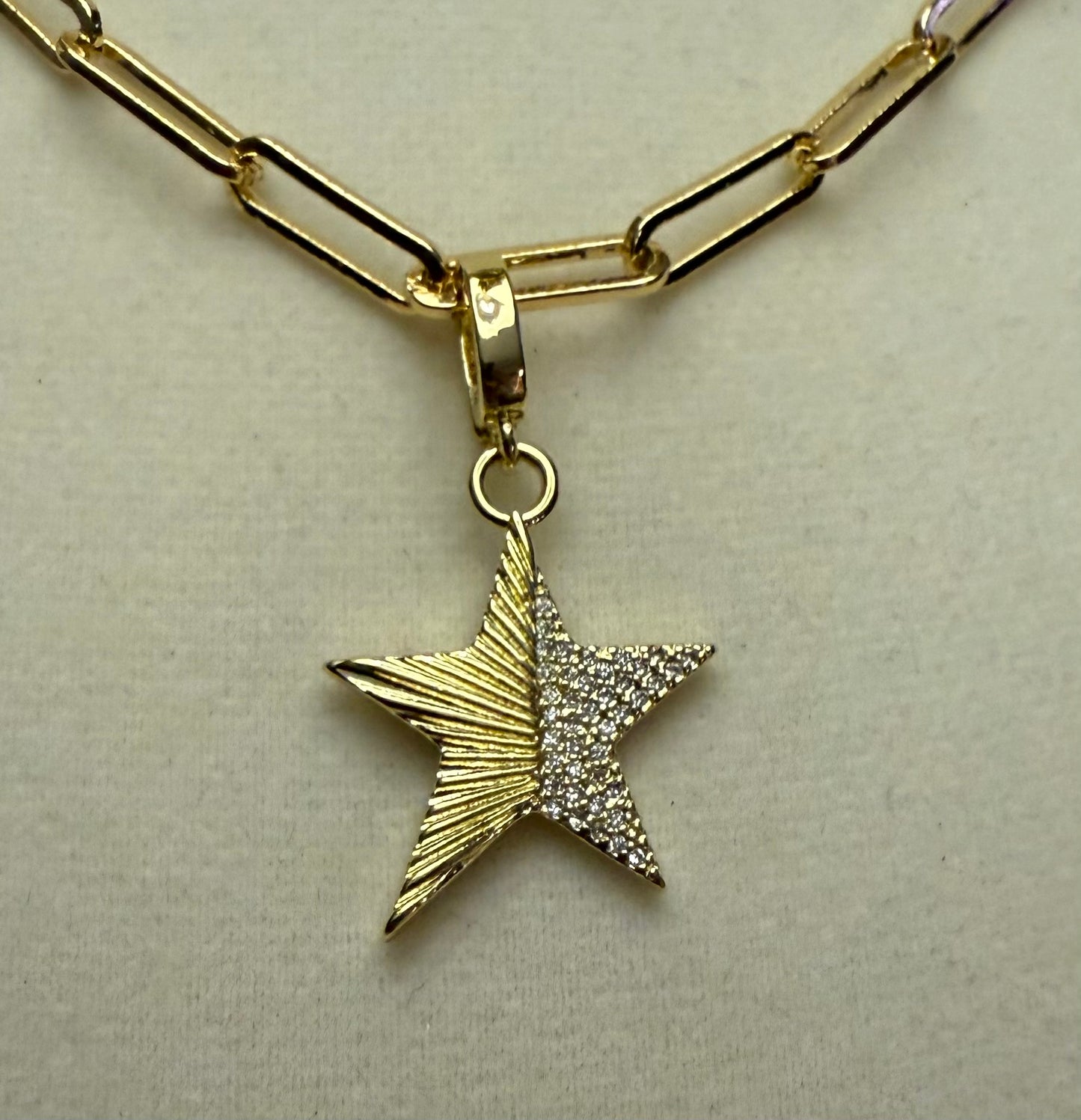 Star Charm with Stones