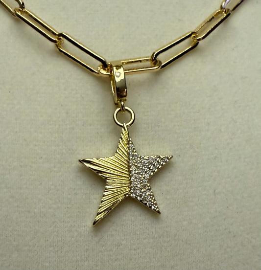 Star Charm with Stones