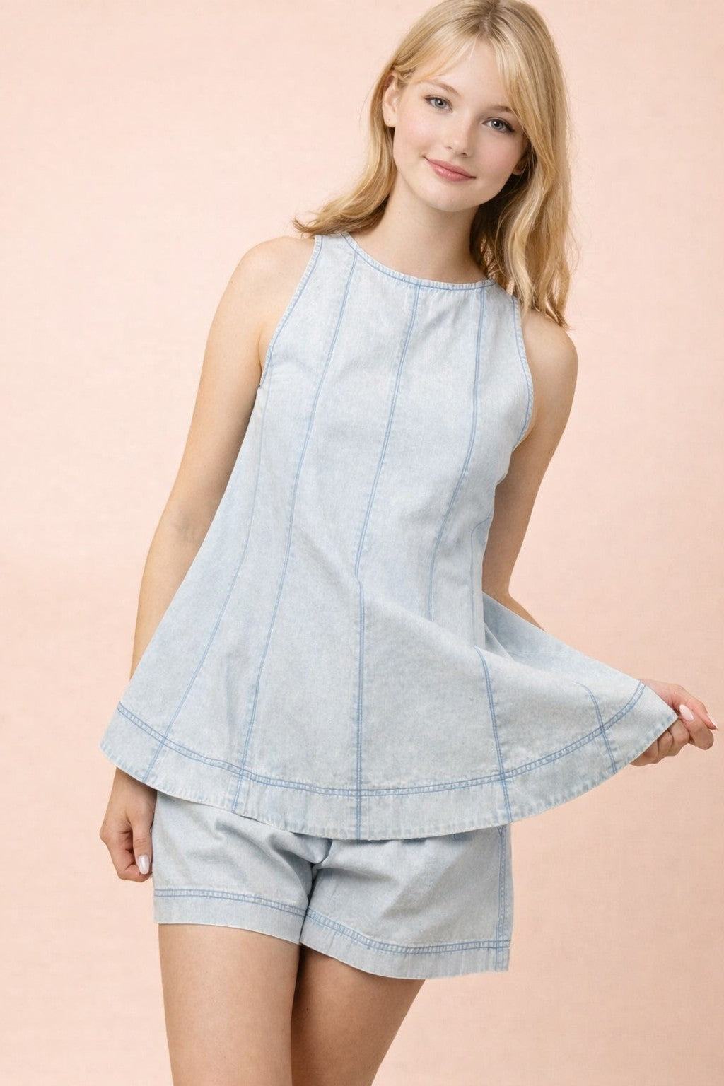The Tarah Short Set Indigo