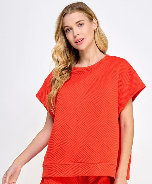 The Tia Pant Set Orange Plus