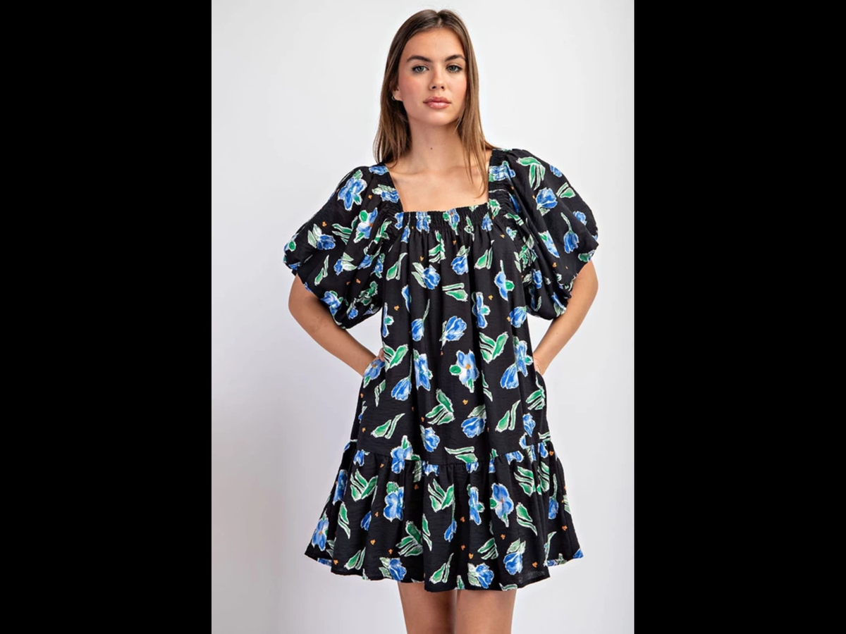 The Black Floral Dress