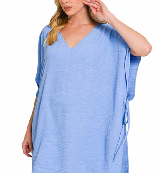 Tie Side Cover Up Blue