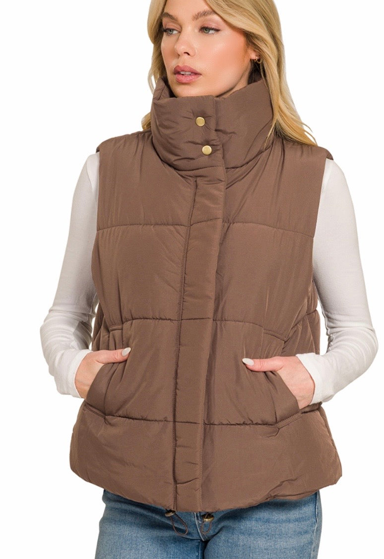Puffer Vest Brown
