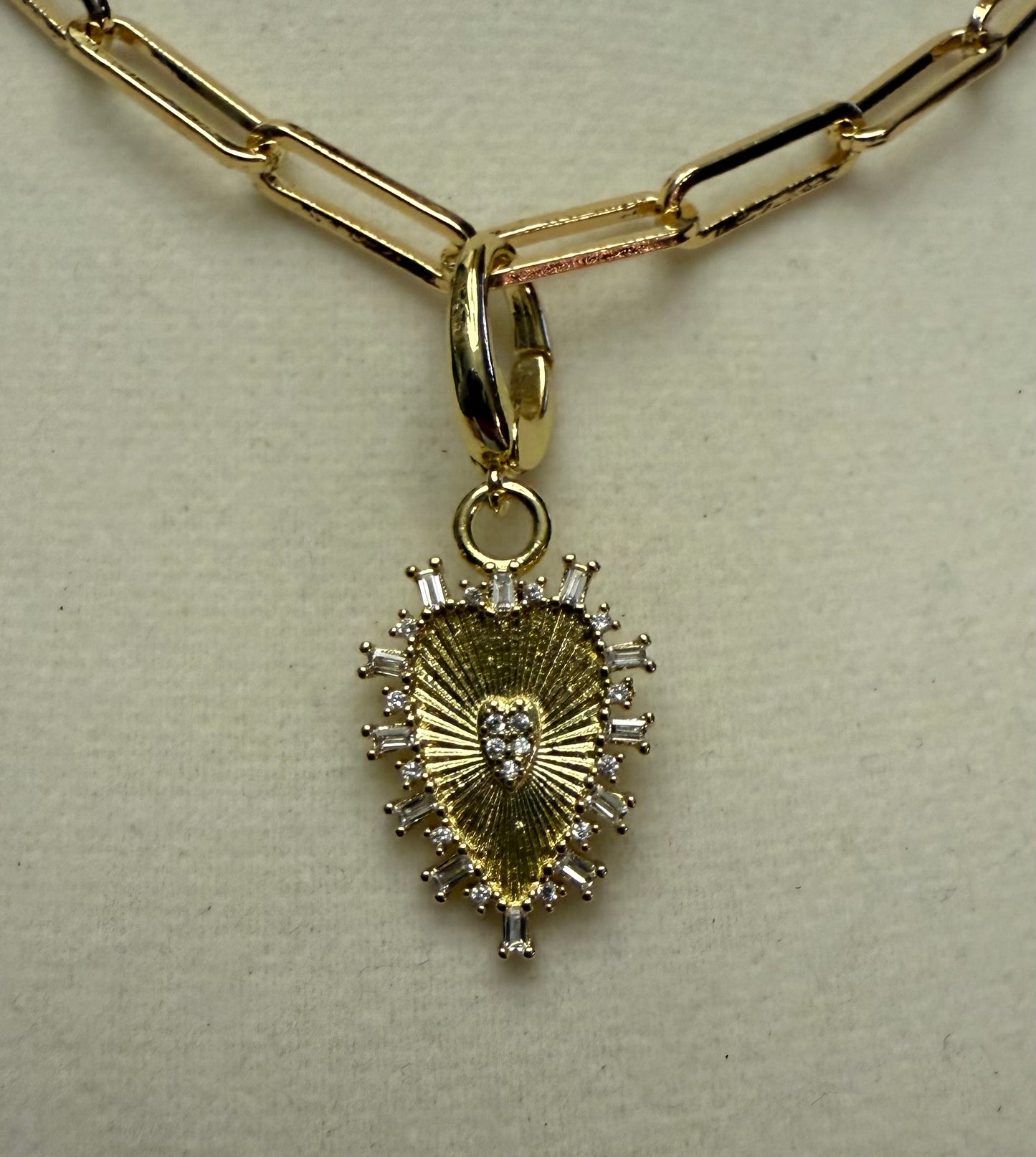 Heart Charm with Stone