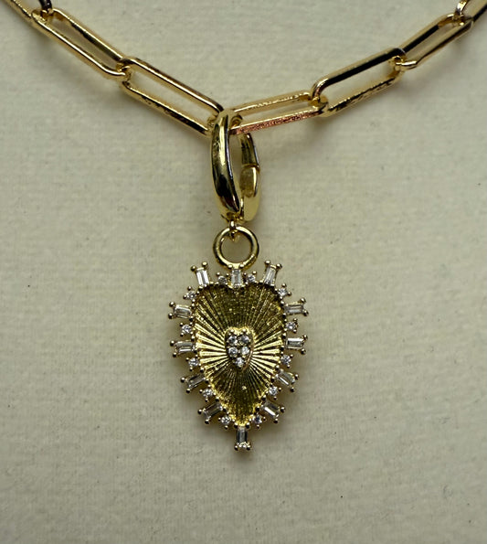 Heart Charm with Stone