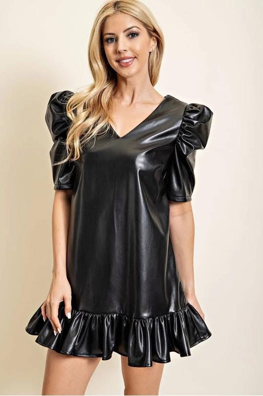 Black Leather Dress