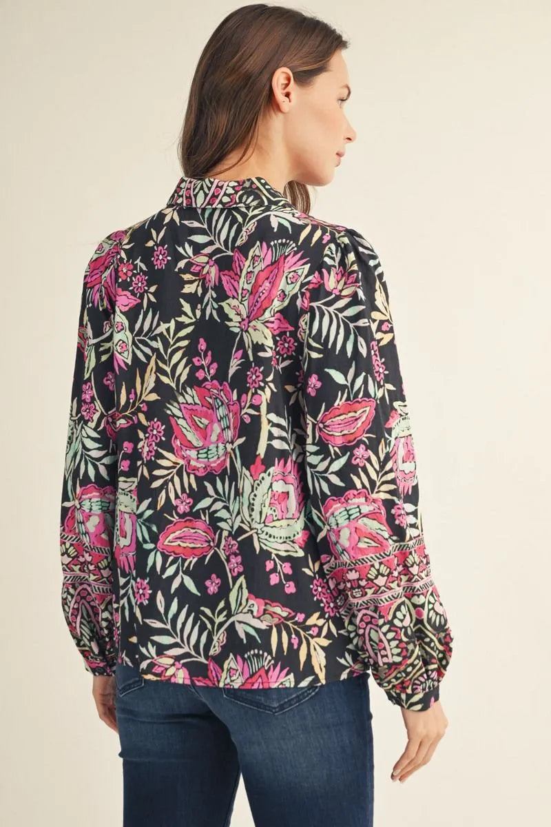 Boho Floral Top