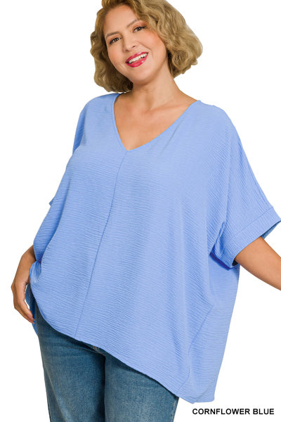 The Stella Top Cornflower Blue