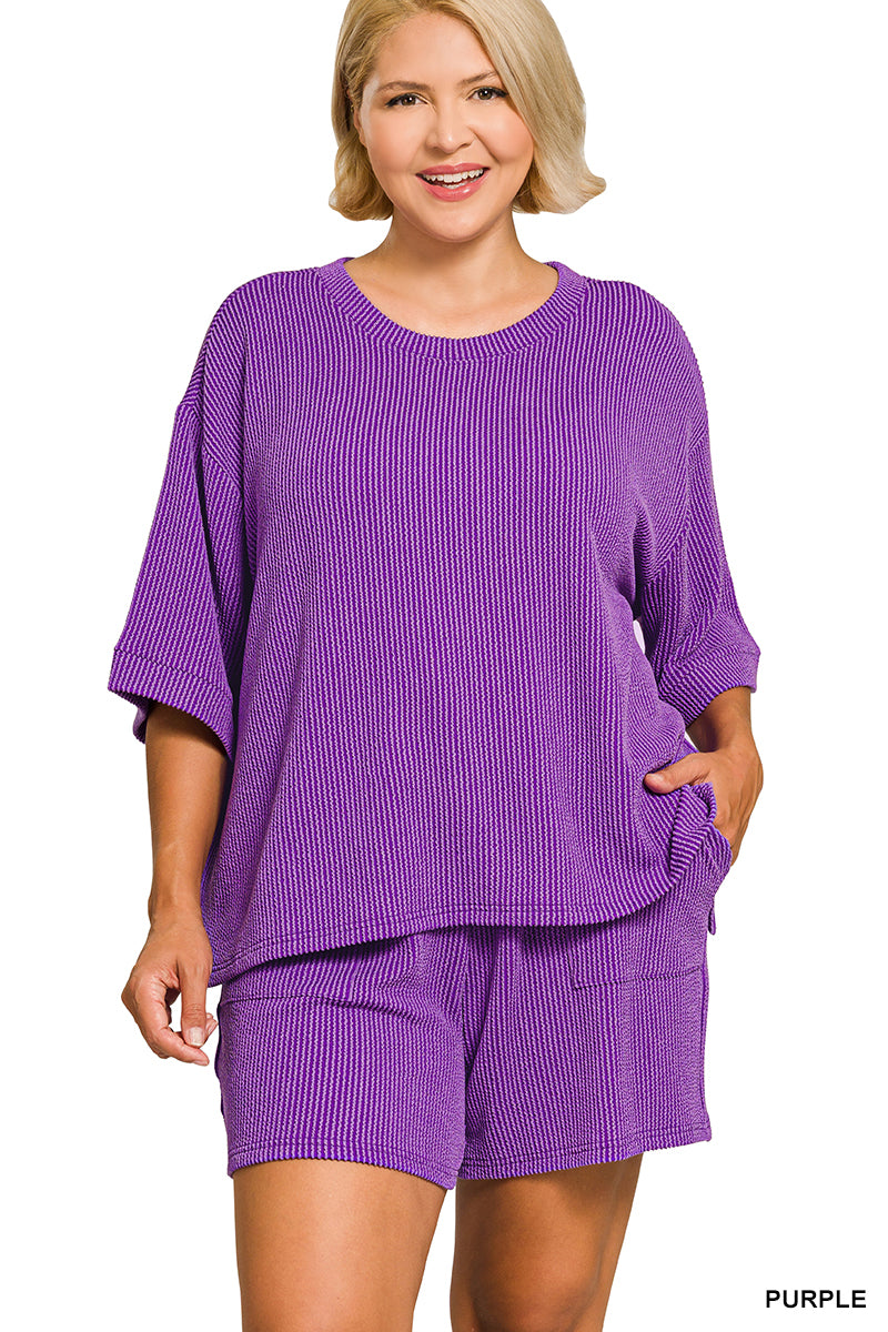 The Brynlee Short Set Purple Plus