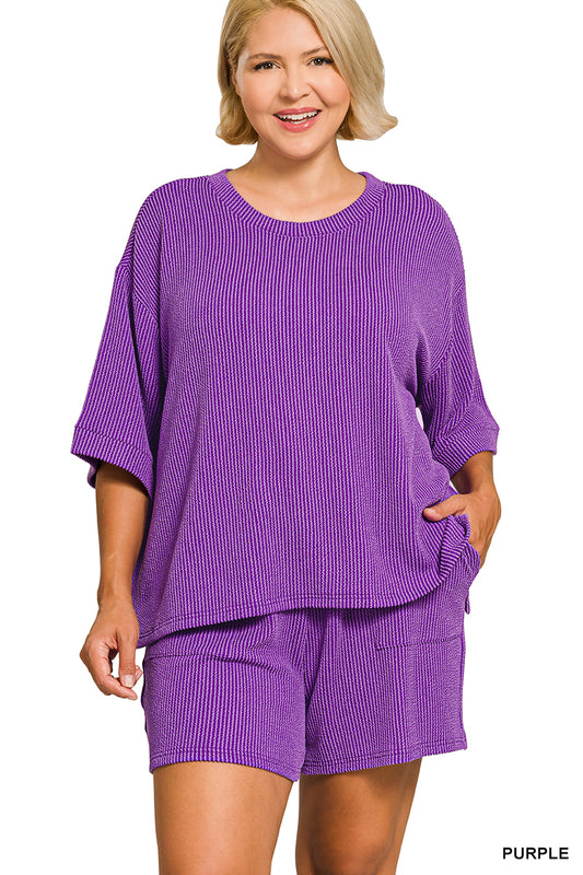 The Brynlee Short Set Purple Plus