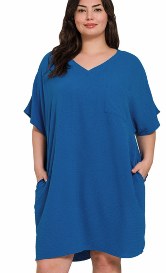 The Gabby Dress Classic Blue