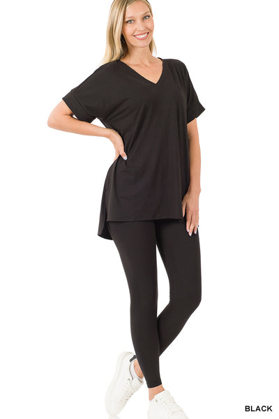 Microfiber Loungewear Set Black