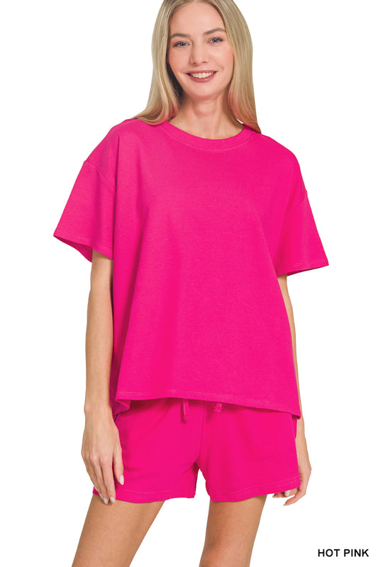 The Terry Short Set Terry Hot Pink