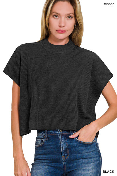 Cropped Sweater Black