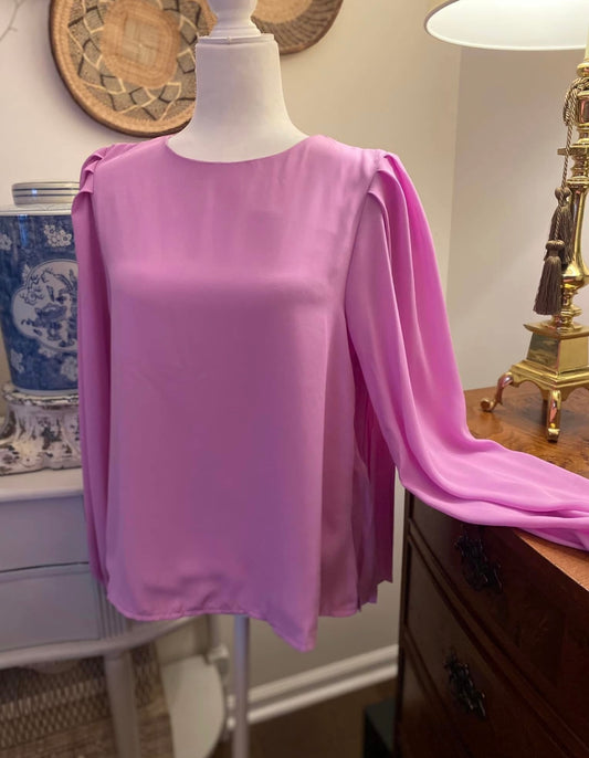 Pleated Back Blouse Lavender