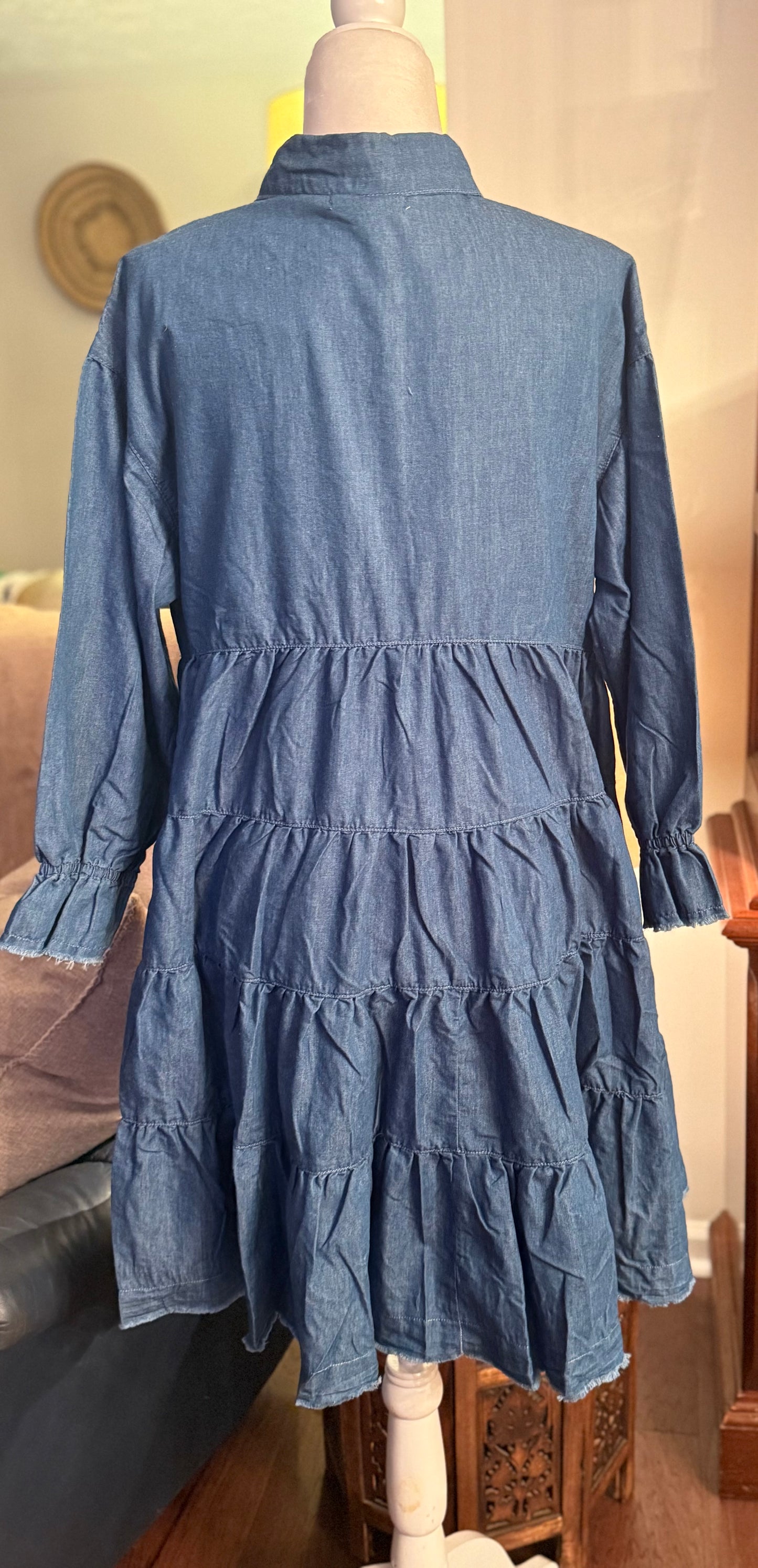 Front Button Down Shirt Dress