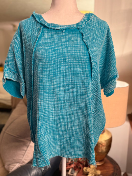 Washed Teal Shirt