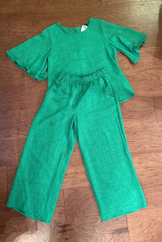 Linen Set Green