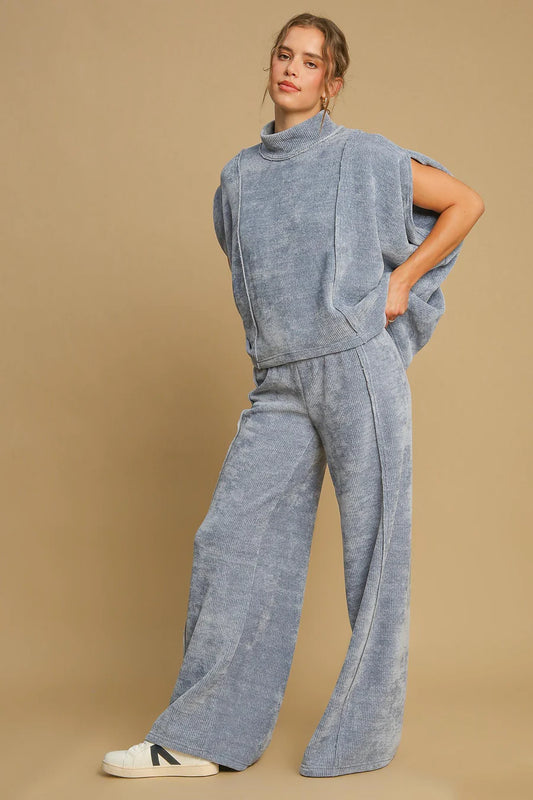 Denim Blue Soft Knit Set