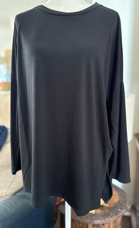 Black Top Split Hem