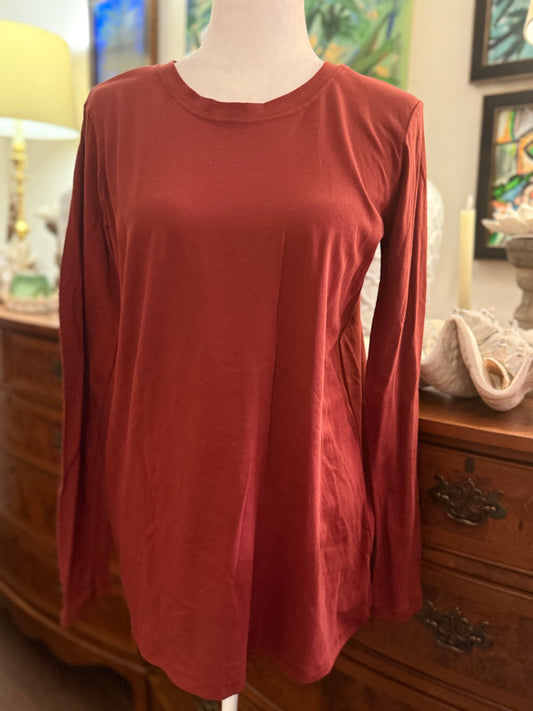 Long Sleeve Dk Rust Shirt