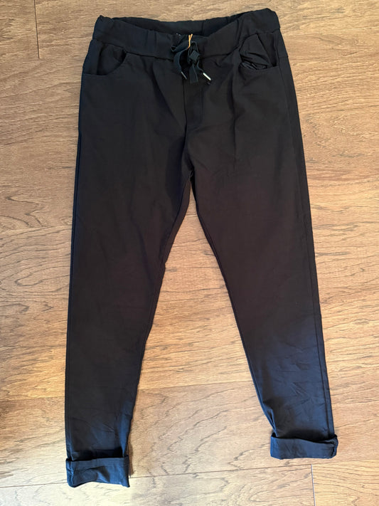 Italy Stretch Pants Black